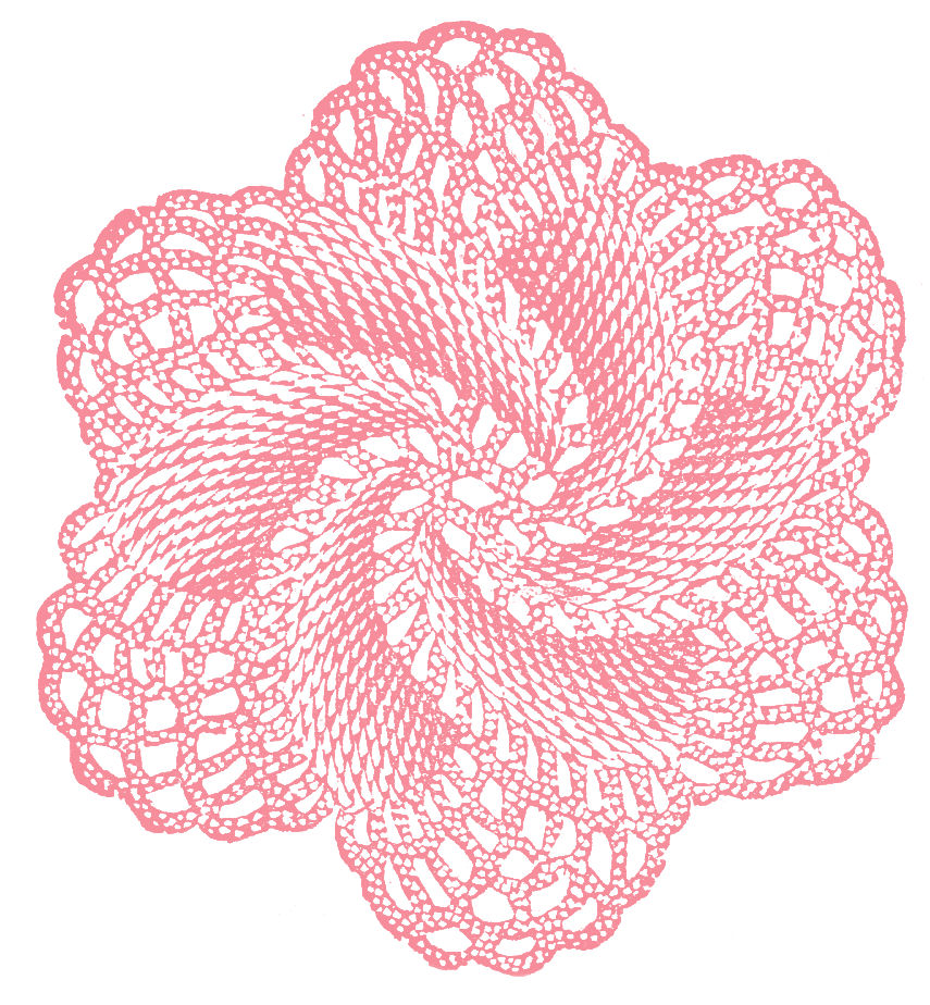 Vintage Clip Art   Crocheted Doily Rose   The Graphics Fairy