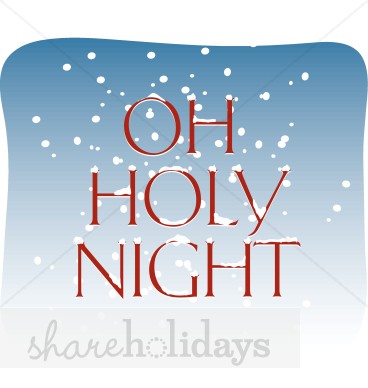 Wintry Oh Holy Night Clipart