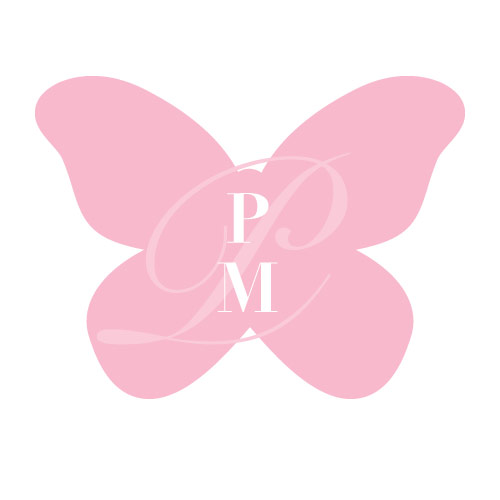 Butterfly Shaped Stickers With Custom Initials  16 Colors   8602