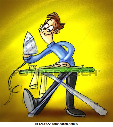 Clip Art   Man Ironing Shirt  Fotosearch   Search Clipart    