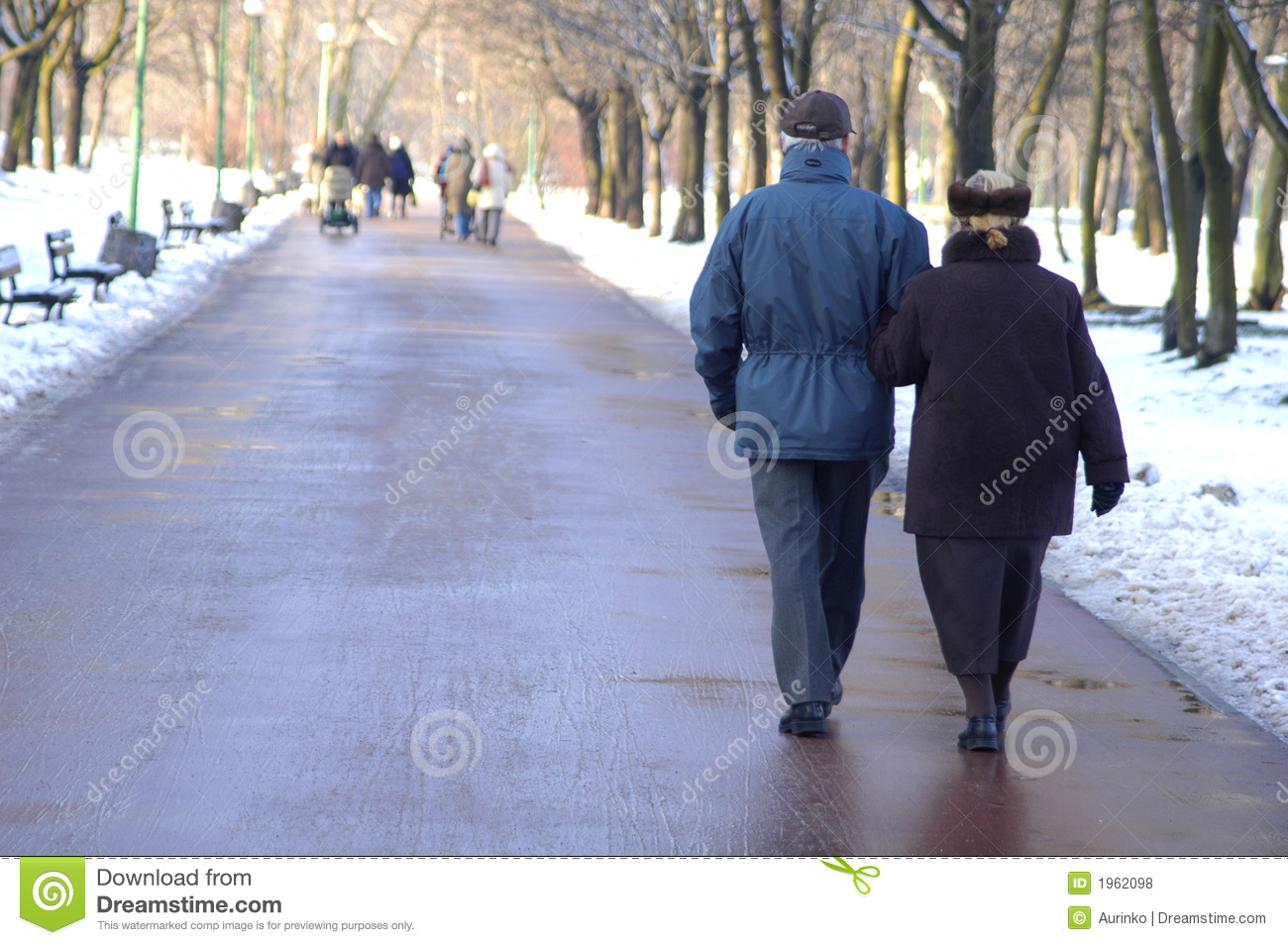 Couple Of Seniors Walking Royalty Free Stock Photos   Image  1962098