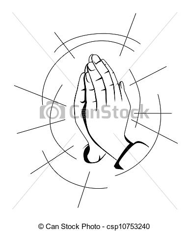 Eps Vector Of Prayer Hand Csp10753240   Search Clip Art Illustration