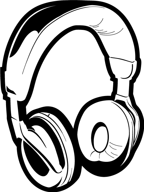 Ipod With Headphones Clip Art Dj Clipart  Headphones