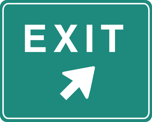 Plain Highway Exit Sign Clip Art At Clker Com   Vector Clip Art Online