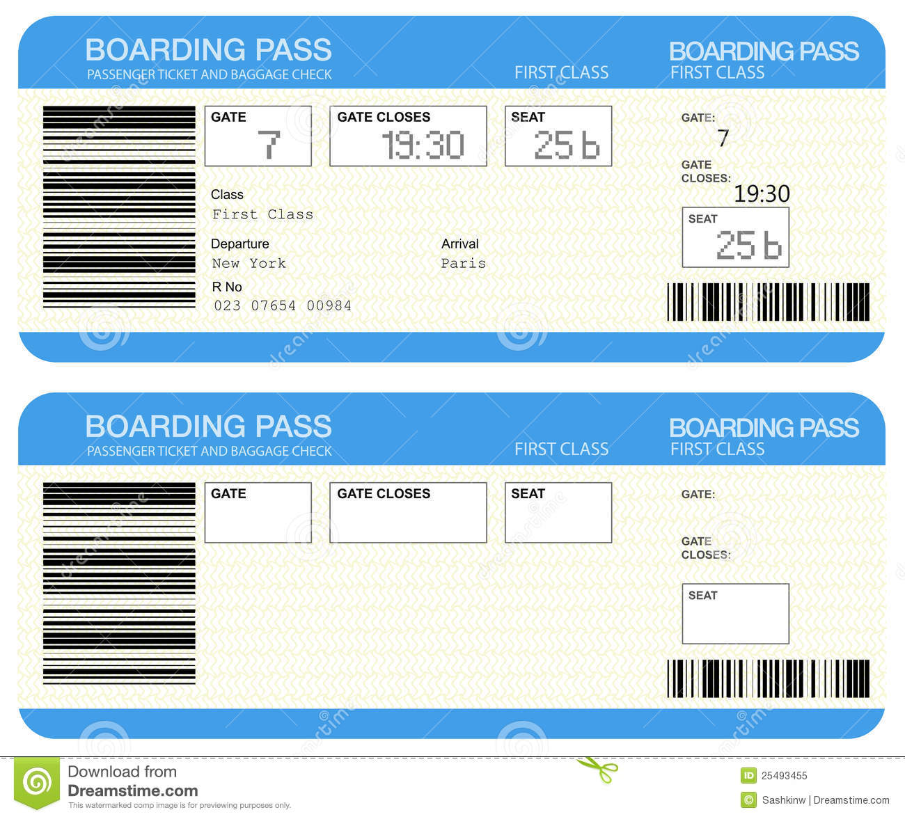 Plane Ticket Clipart Airline Boarding Pass Tickets