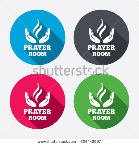 Prayer Room Sign Icon  Religion Priest Faith Symbol  Pray With Hands    