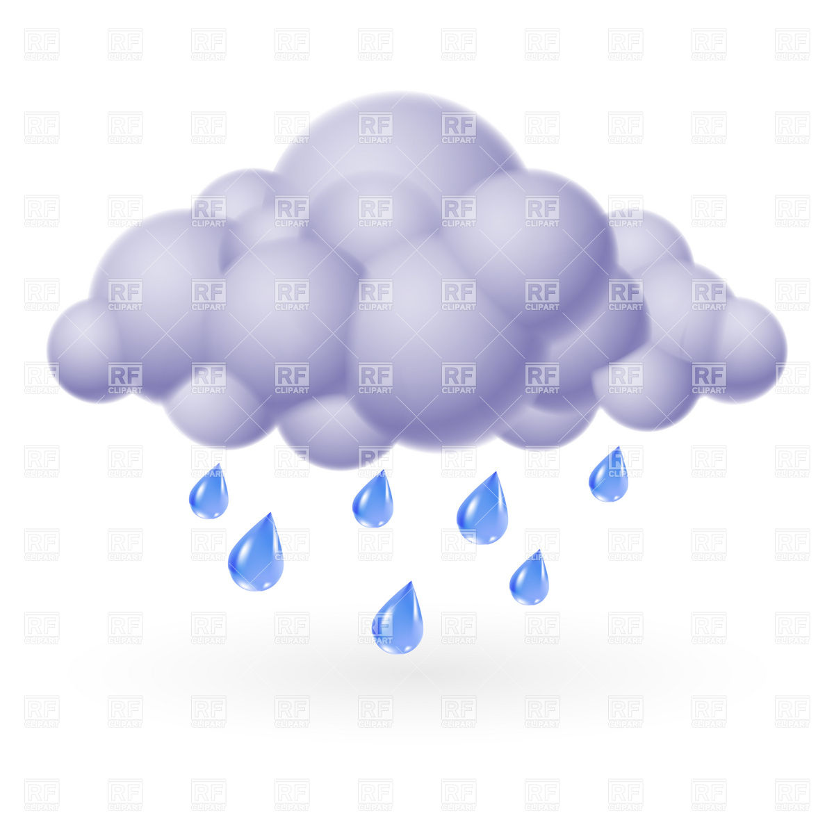 Rainy Cloud   Weather Icon Download Royalty Free Vector Clipart  Eps