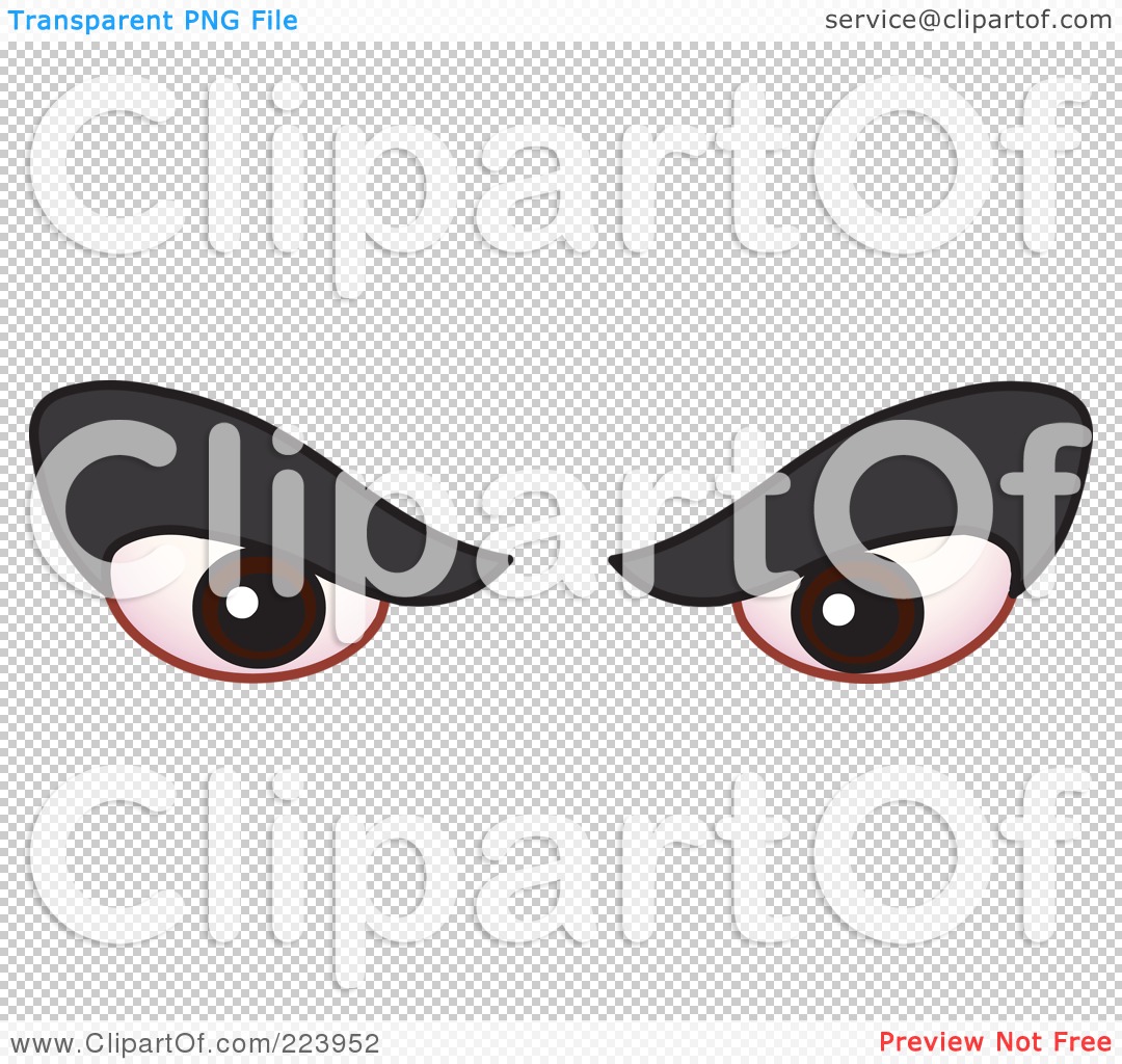 Rf  Clipart Illustration Of A Pair Of Mean Brown Male Eyes By Yayayoyo