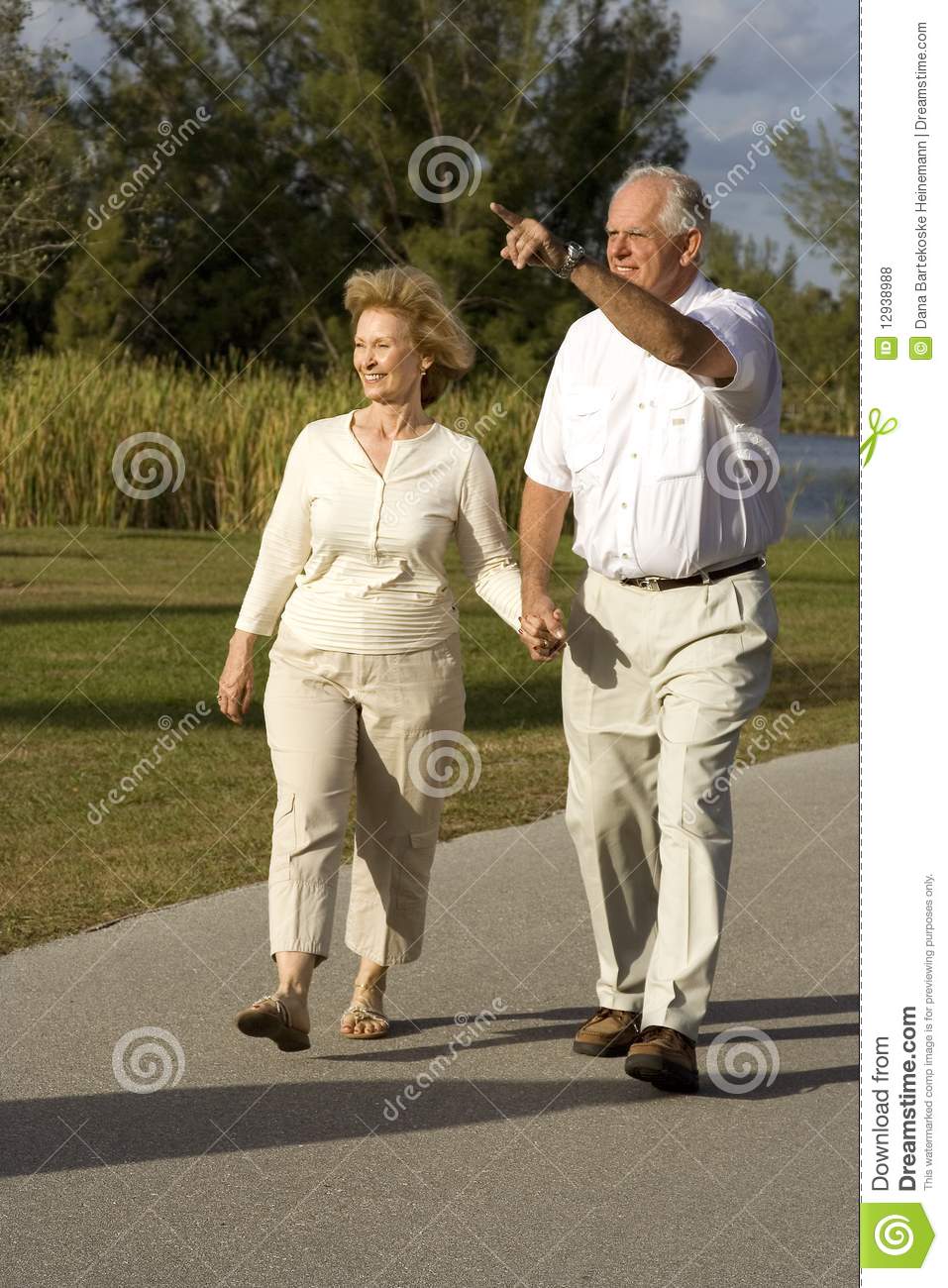 Seniors Walking Royalty Free Stock Photos   Image  12938988