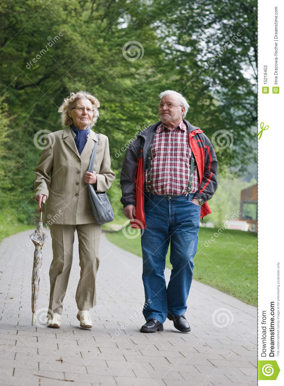 Seniors Walking Stock Photos   Image  15219453