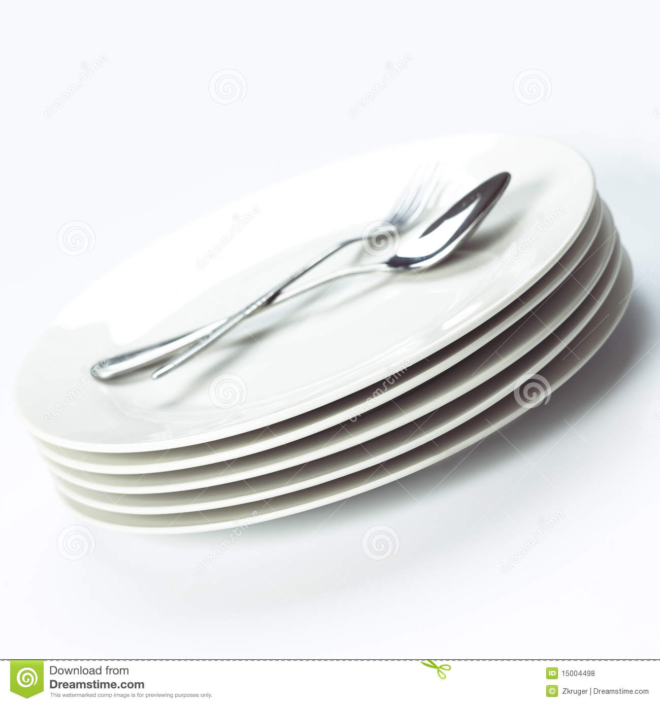 Stack Of White Plates Royalty Free Stock Photos   Image  15004498
