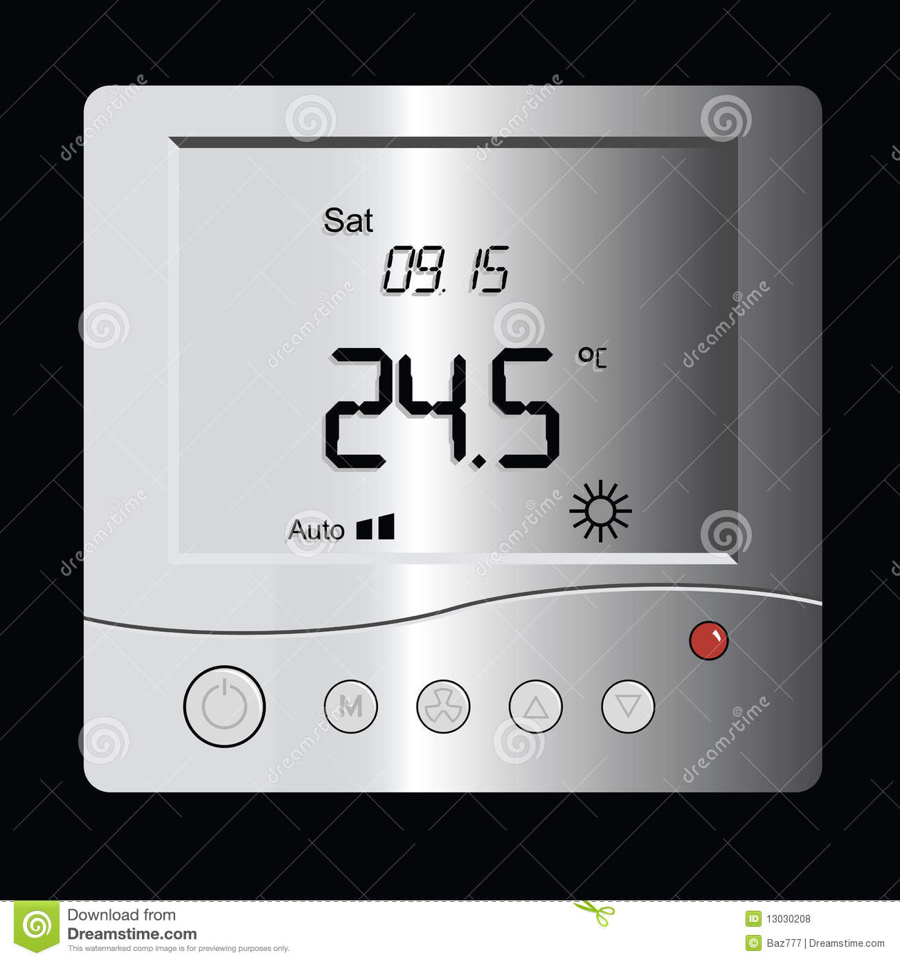 Thermostat Clipart Digital Thermostat Showing