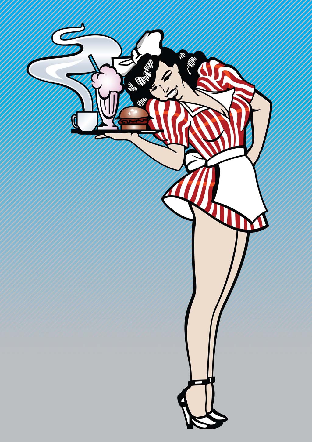 50s Retro Woman Smoking Clipart   Cliparthut   Free Clipart
