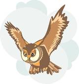 Brown Owl Clipart Flying Owl Clip Art