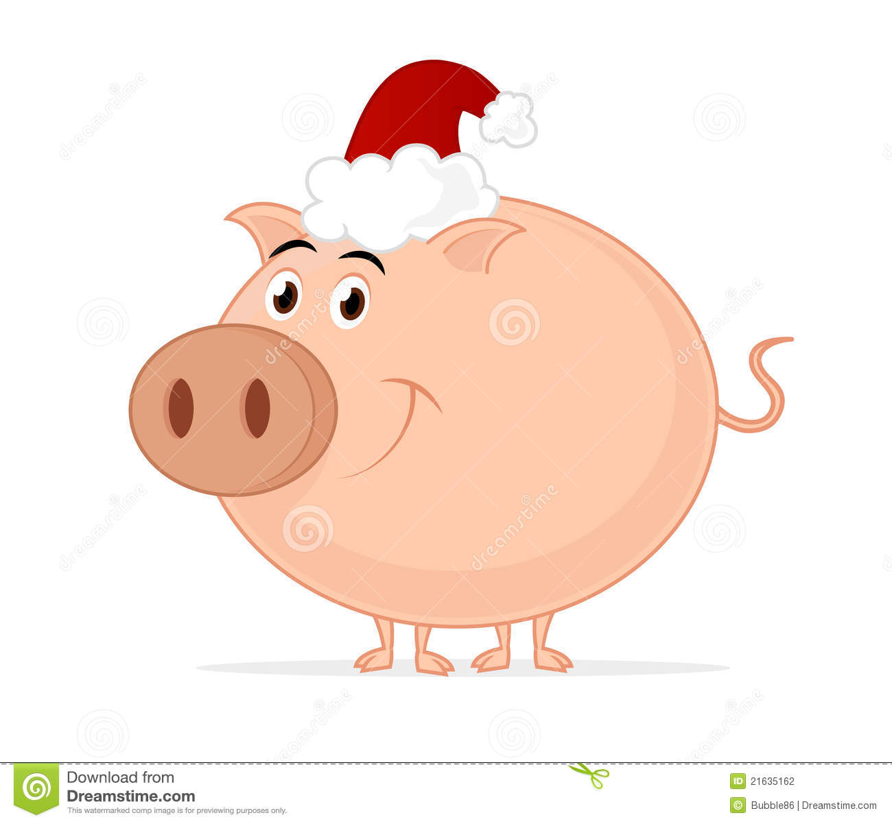 Christmas Pig Stock Photography   Image  21635162