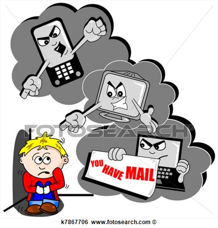 Clip Art   Cyber Bullying Cartoon   Fotosearch   Search Clipart