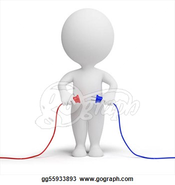Clipart   3d Small People   Connection  Stock Illustration Gg55933893