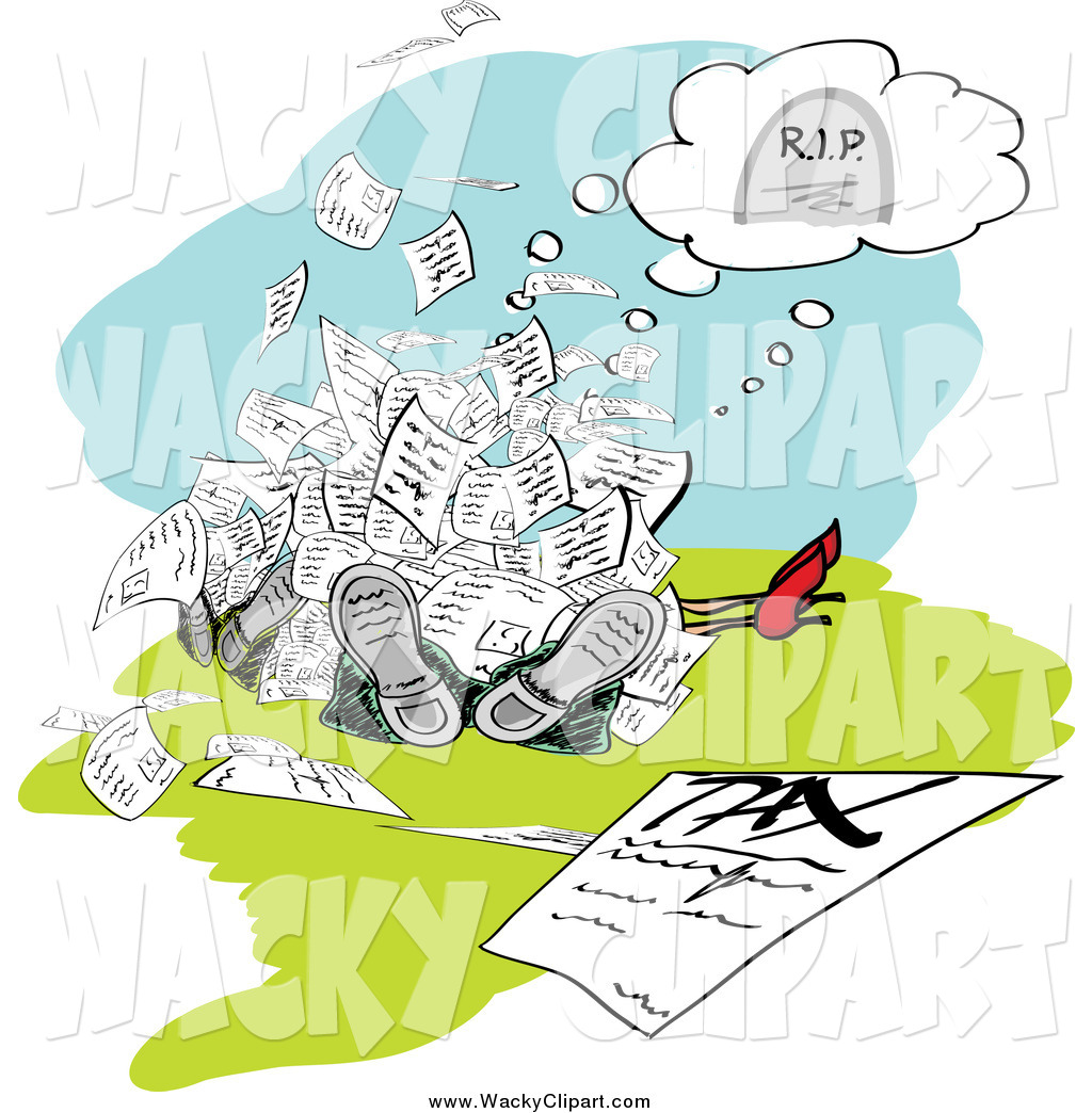 Clipart Of Dead People Crushed Under Tax Documents By Macx    284