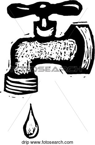 Clipart Of Dripping Faucet Drip   Search Clip Art Illustration Murals
