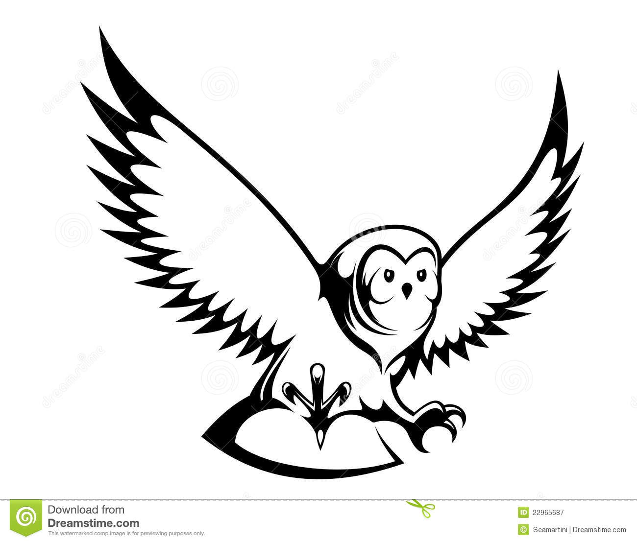 Flying Owl Drawing Flying Owl 22965687 Jpg