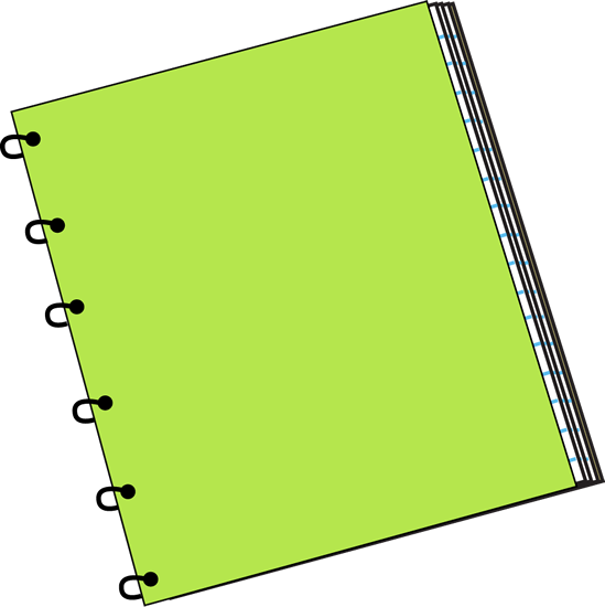 Green Spiral Notebook Clip Art Image   Spiral Notebook With A Green