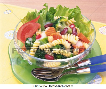 Macaroni Salad High Angle View View Large Photo Image