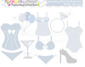 Party Clipart Silhouette Clipart For Greeting Cards Announcements    