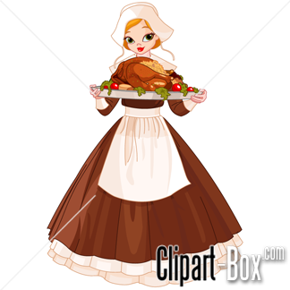 Related Thanksgiving Waitress Cliparts