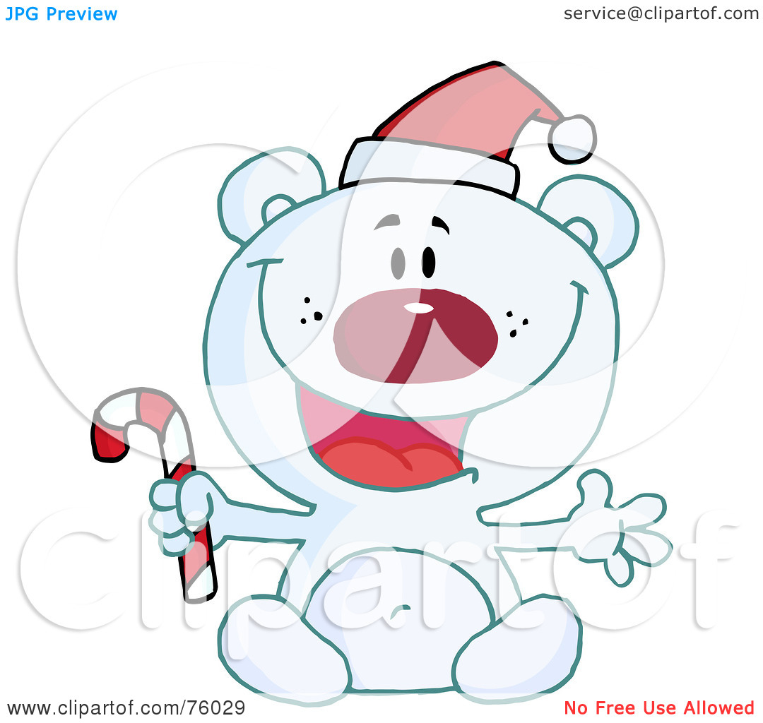 Royalty Free  Rf  Clipart Illustration Of A Happy Christmas Polar Bear