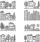 Small Town Clip Art   Royalty Free