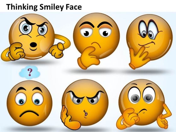Thinking Smiley Face Clip Art Ppt Thinking Smiley Face