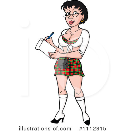Waitress Clipart  1112815   Illustration By Lafftoon