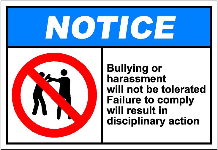 Workplace Harassment Clipart Notih015   Bullying Or Harassment Will