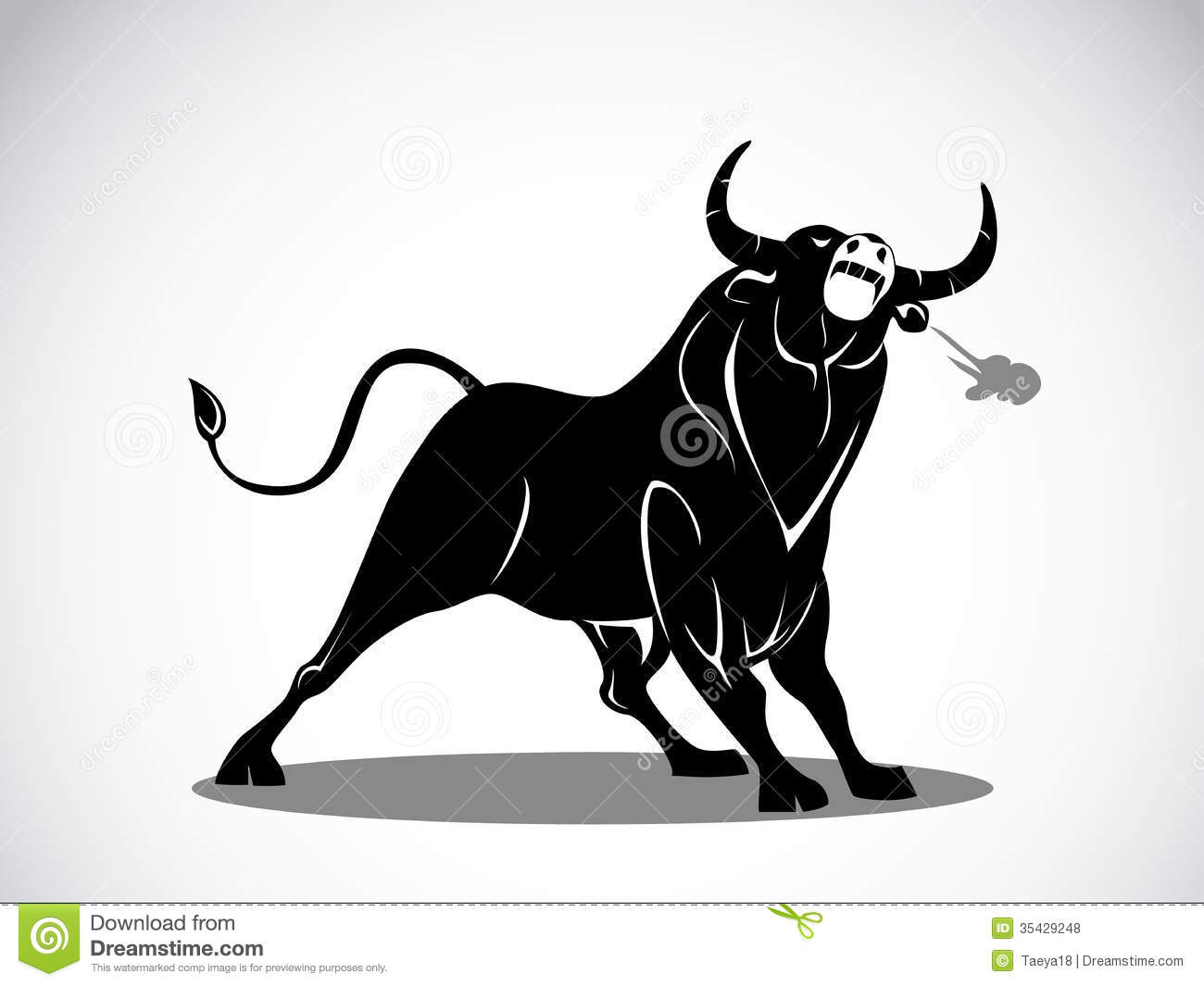 Angry Bull Royalty Free Stock Photos   Image  35429248