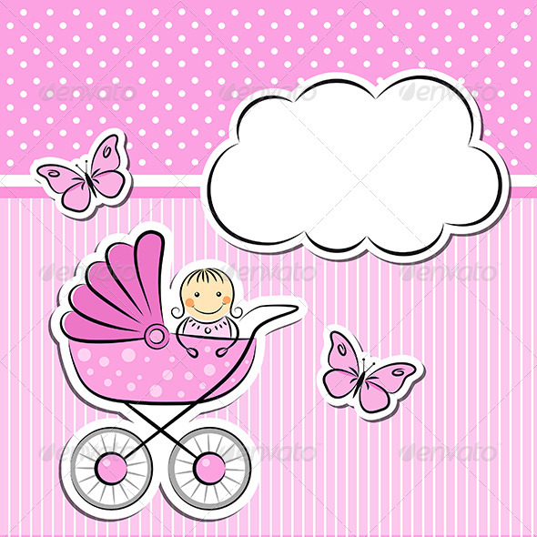 Baby Girl Arrival Announcement   People Characters
