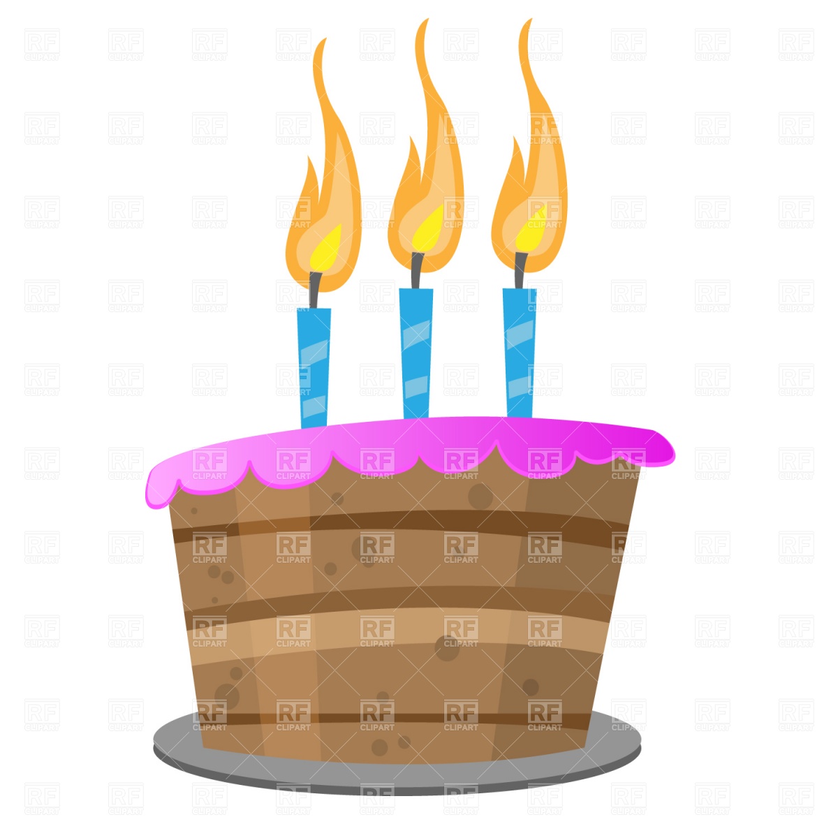 Birthday Cake With Candles 871 Download Royalty Free Vector Clipart