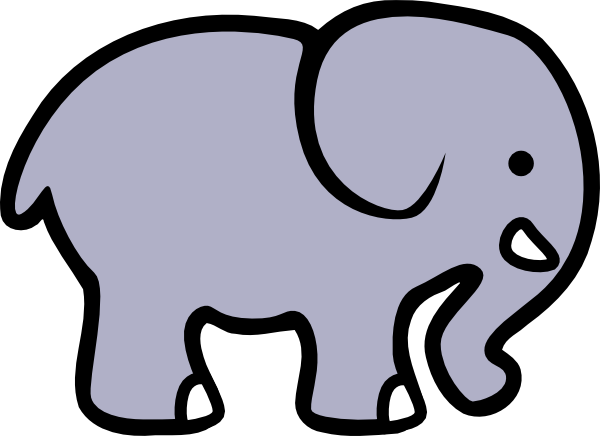 Cartoon Elephant 2 Clip Art At Clker Com   Vector Clip Art Online