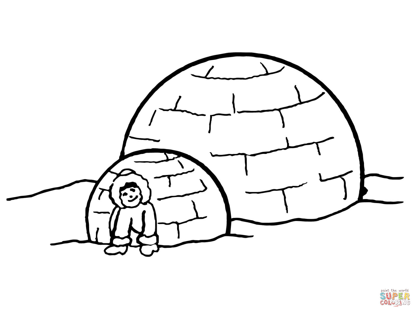 Click The Inuit Igloo Coloring Page To View Printable Version Or Color    