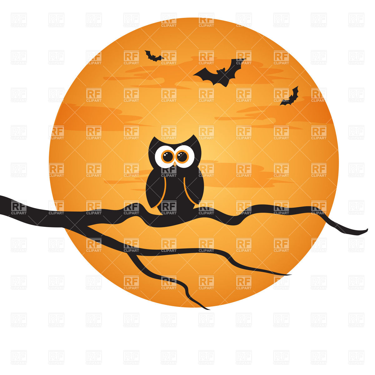 Clipart Halloween Moon Halloween Background   Owl On
