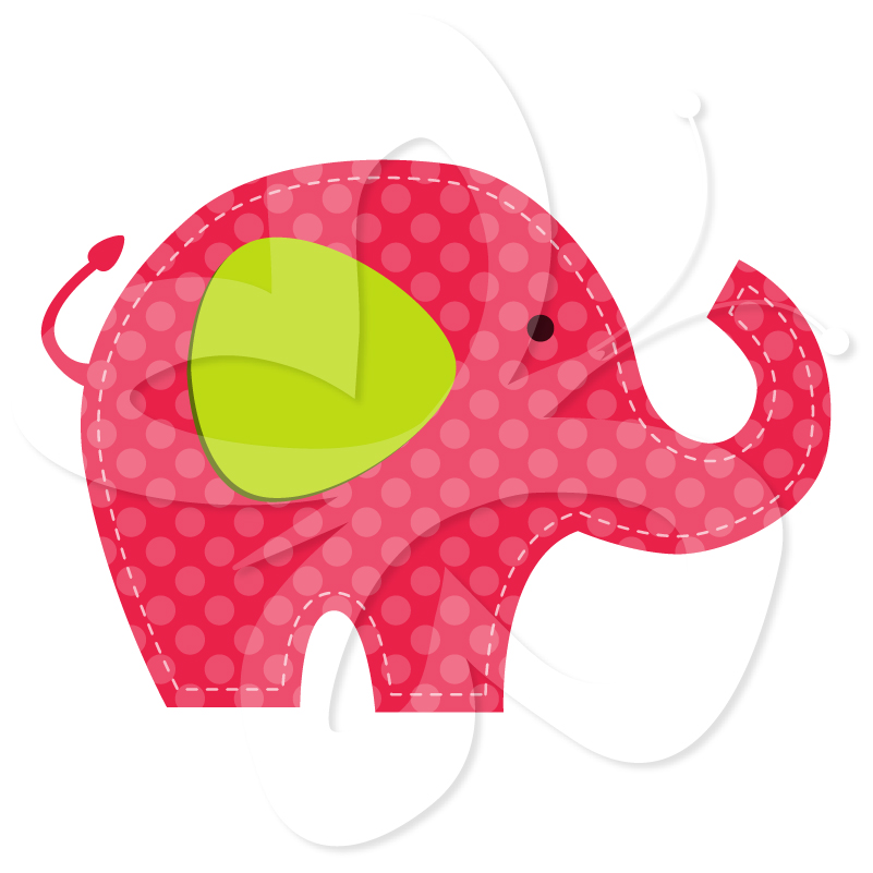 Cute Elephant Clipart   Bright Elephant Stacks   Creative Clipart    