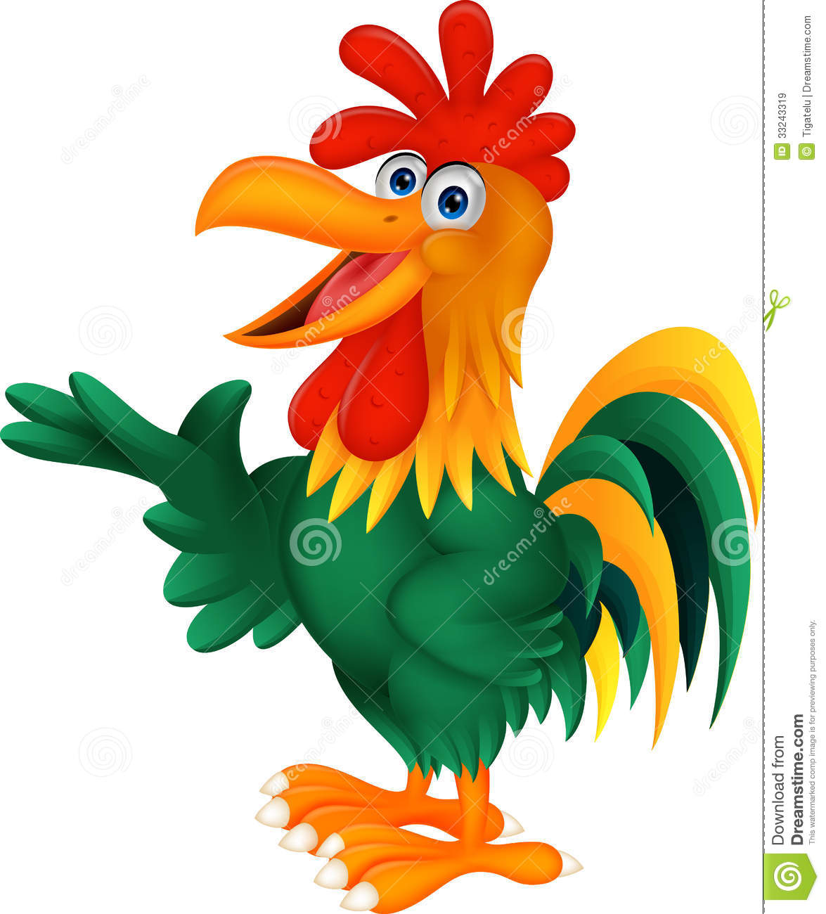 Cute Rooster Cartoon Presenting Royalty Free Stock Images   Image    