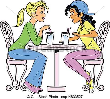 Drink   Two Girlfriends At A Bar Or    Csp14833527   Search Clipart