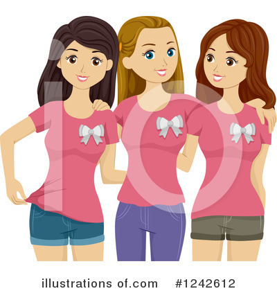 Girlfriends Clipart  1242612 By Bnp Design Studio   Royalty Free  Rf