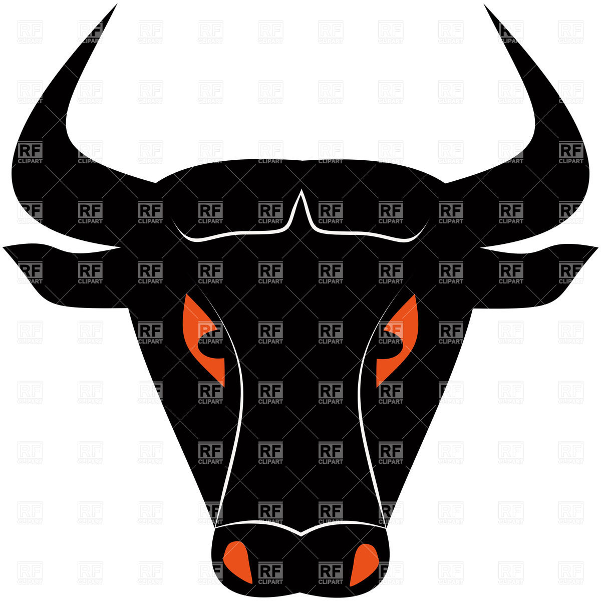 Head Of Angry Bull Download Royalty Free Vector Clipart  Eps