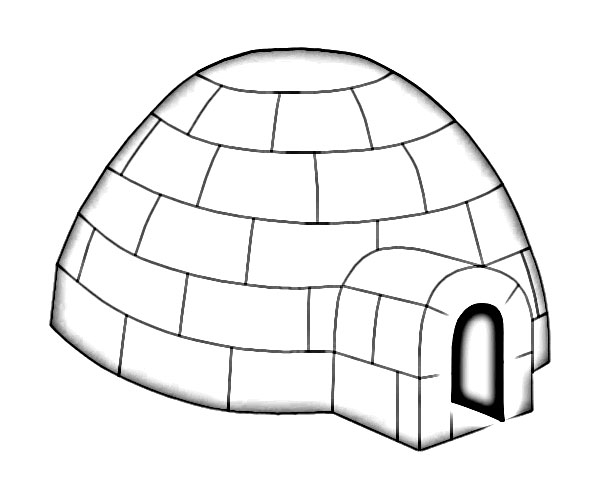 Igloo Eskimo House Sketch   Image Sketch