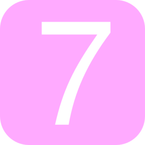 Pink Rounded Square With Number 7 Clip Art At Clker Com   Vector