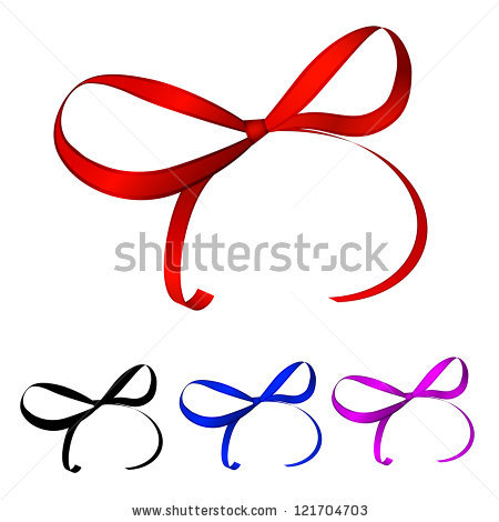 Raster Version Of Bow Knot Isolated On White Background   Stock Photo