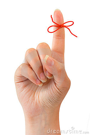 Red Bow On Finger Royalty Free Stock Images   Image  5972179
