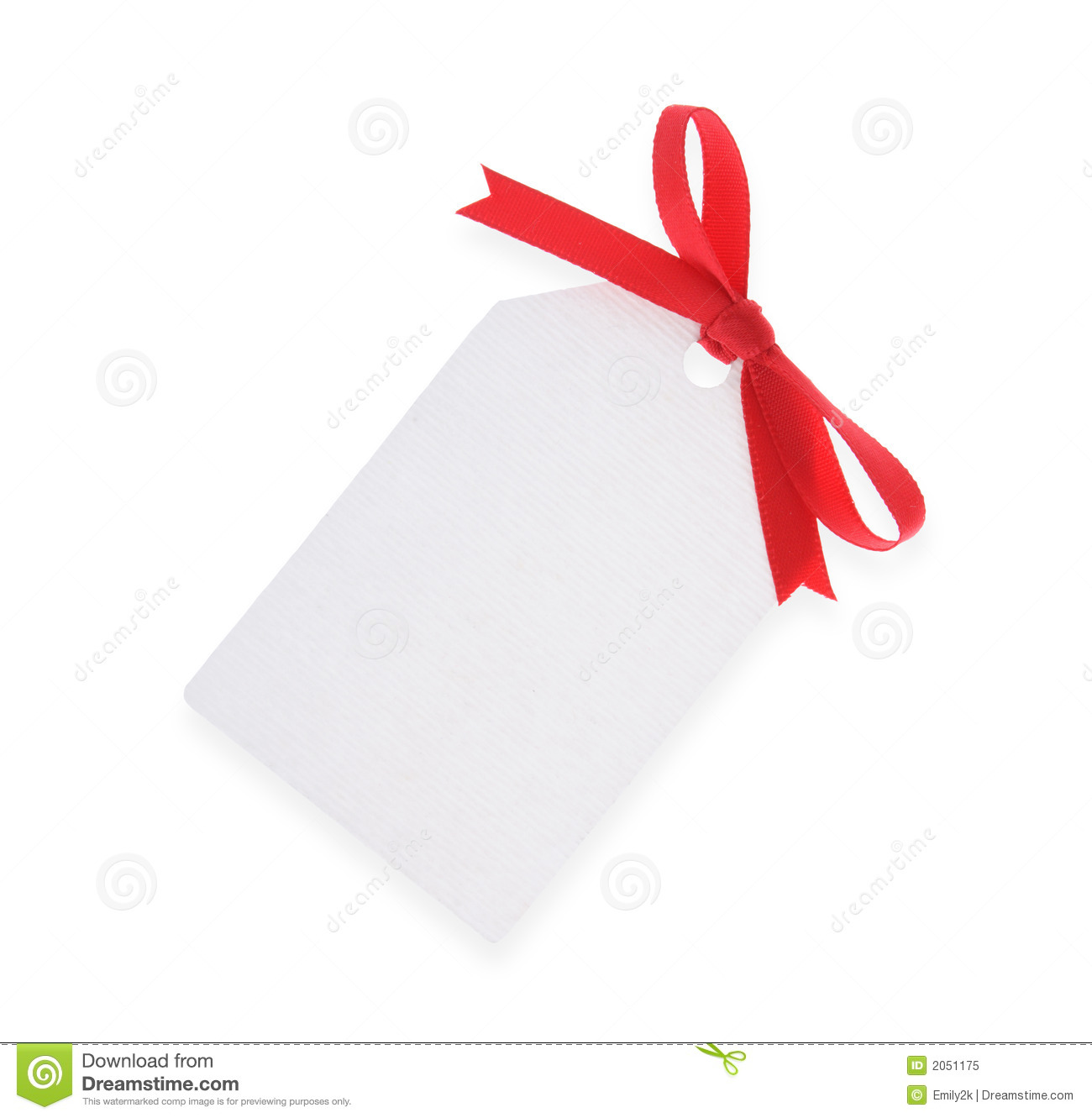 Red String Bow Clipart White Gift Tag With Red Bow