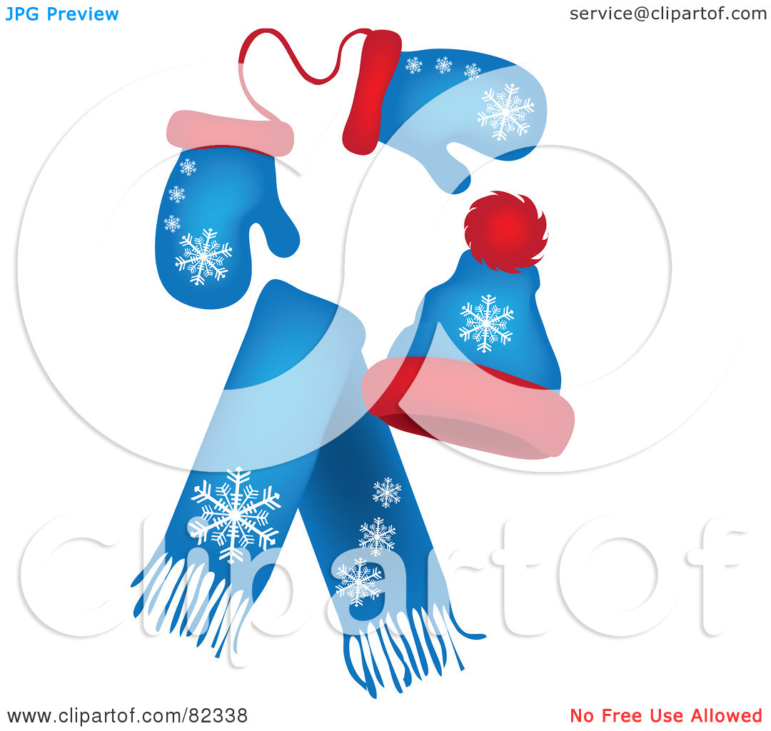 Royalty Free  Rf  Clipart Illustration Of A Set Of Blue And Red